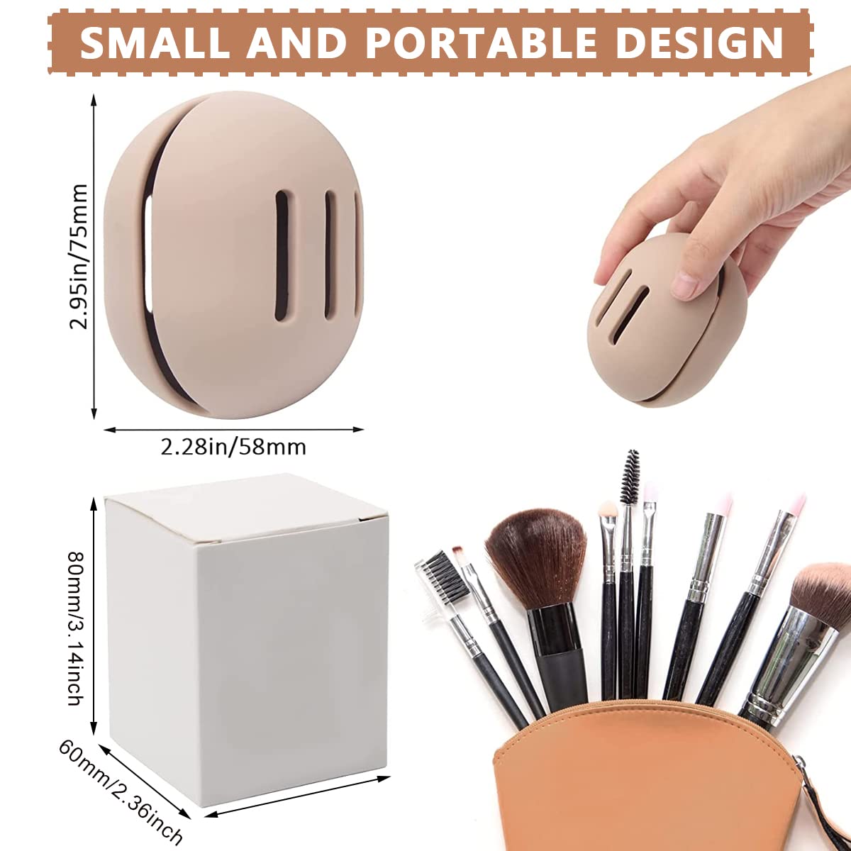 MAYCREATE Makeup Sponge Holder Case Cute Silicone Beauty Blender Sponge Holder Breathable Cosmetic Make Up Blender Storage Travel Case (Khaki) MAYCREATE Makeup Sponge Holder Case Cute Silicone Beauty Blender Sponge Holder Breathable Cosmetic Make Up Blender Storage Travel Case (Khaki)